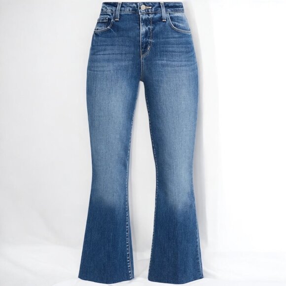 L'Agence Kendra High Rise Crop Flare Jeans Size 30 - Picture 3 of 13